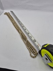 Long Gold Tone chain necklace Vintage Flapper style often worn double 56in