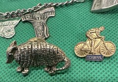 Grandpa’s Men’s Estate Lot Western Buckle Saddle Schwinn Arrowhead Tie Tack Etc