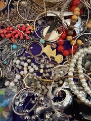 Vintage To Now Unsearched Untested Jewelry Lot X, 5 lb. 8 oz.