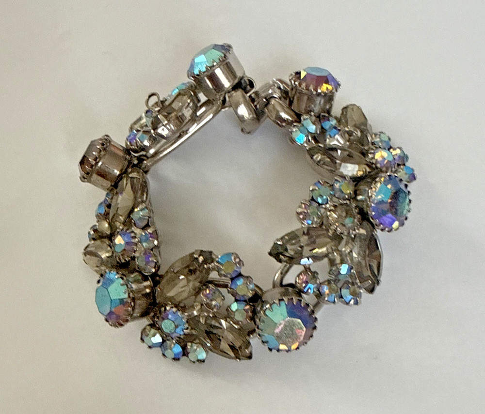 Juliana Delizza & Elster 5 Link Blue Aurora Borealis (AB) Bracelet READ