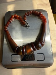 Rare Vintage Natural bovine horns Bone Necklace · Bold Statement
