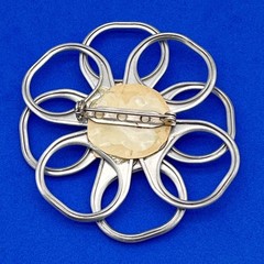Vintage Daisy Jewelry Set Upcycle Brooch Clip On Earrings