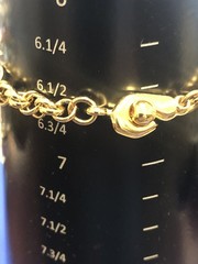 STUNNING VTG ROXSANN CLEAR LUCITE, AB & GOLD TONE TEXTURED BEADS 7.25″ BRACELET