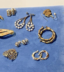 Vtg to Now Gold & Silver Tone Enameled Post Dangle Drop Earrings Lot 23 Pairs