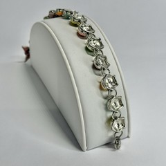 CHARM IT Cupcake Enamel Charms Silver Tone Vintage Bracelet Jewelry Br234