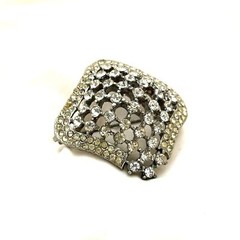 Vintage Rhinestone Encrusted Diamond Shaped Brooch