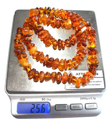 ✅52cm = 25gr RUSSIAN SOVIET BALTIC AMBER BEAD NECKLACE 琥珀 BRACELET STONE PENDANT