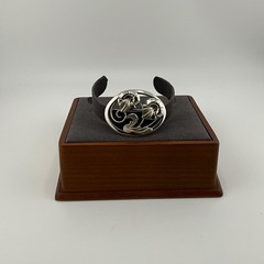 Vintage Modernist Sterling Silver Flower Brooch Organic Modernism Mid Century