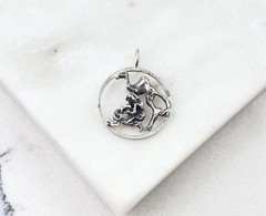 Vintage 925 Sterling Silver Camel Woman Pouring Water Morocco Charm Pendant
