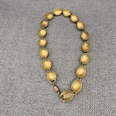 Vintage Necklace Matte Gold Tone Links 16 Inches Classic