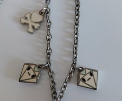 Vintage Rare Tokidoki Necklace Long Chain Charms Double Sided Print