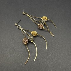 Vintage to Now Dangle Drop Earrings Lot of 5 Gold Tone Pierced Ear Post Back