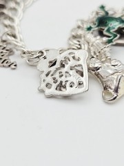 Ross Simons Jezlaine SU Sterling Silver Young Girls Stacked Charm Bracelet 8″