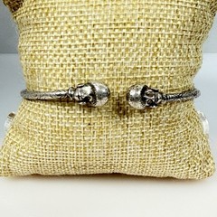 Vintage Sterling Silver African Head Cuff Bracelet Caribbean Tourist Jewelry 7.5