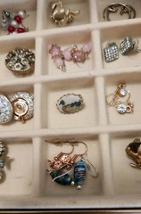 Vintage Antique Estate Jewelry & Box Assorted Materials Few Silver 925 & Murano