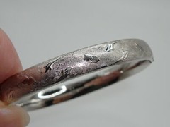 VINTAGE MARATHON “Princess Mara” STERLING SILVER HINGED BANGLE BRACELET IN O.B.!