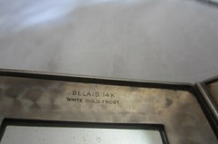 Vintage Antique Belais 14 K White Gold Front Edwardian Compact – 2″ by 3″