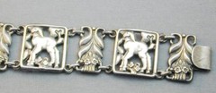 Art Nouveau McCLelland Barclay Sterling Lamb Bracelet 7.5″