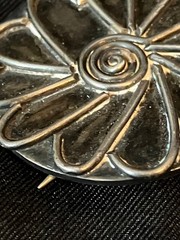 Vintage Silver Flower Power Brooch Artisan Studio Jewelry Tested 11g