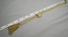 Vtg COROCRAFT Gold Tone Sliding Lariat 21″ total wearable length Necklace 849