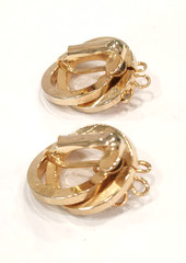 Vintage Gold Tone Pierced Earrings 80’s/90’s Good Quality Lot of 12