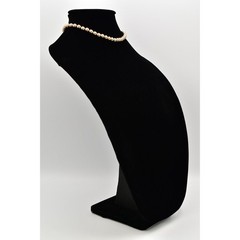 Vintage Choker Necklace Beaded Round Ball Gold Tone Chain Chunky NOS 1980s W1