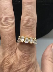Vintage 18KT GE Gold Plated & Cubic Zirconia Statement Look Ring varied sizes