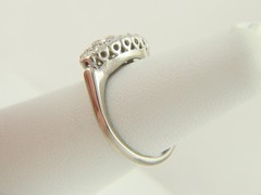 Vintage 10K Yellow and White Gold 1950’s Diamond Princess Ring Size 6.25