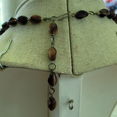 Vintage 1960s Banded Agate Sardonyx Bead Necklace Knotted 18in 28g