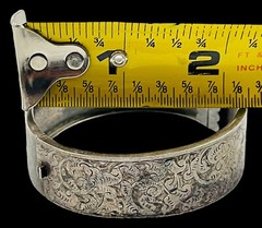 Antique English Victorian Sterling Silver Buckle Bangle Bracelet RWH 925/1000