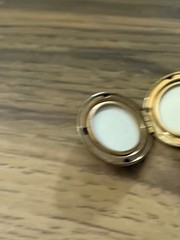 VTG Pididdly Links Locket Necklace Gold Tone 19” Art Nouveau Style Kingston NY