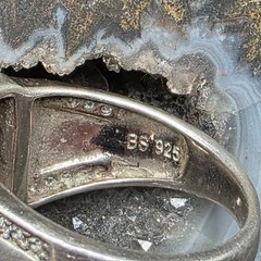 Vtg 1950s CZ Signet Mens Ring Hand Engraved w/CZ Accents in 925 Sterling Silver