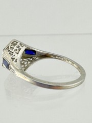 Vintage 18 Karat White Gold Art Deco 0.38 Carat Old European Cut Diamond Ring