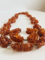 1980 amber set 3.9 oz box tag Daile Klaipeda huge necklace and bracelet