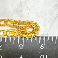 Vintage Givenchy Gold Tone Necklace Multi Strand Curb & Foxtail Chain Signed