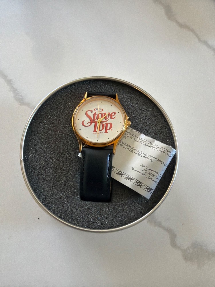 Vintage Watch 1999 Stovetop Stuffing Sales Award with Original Tin Uncommon