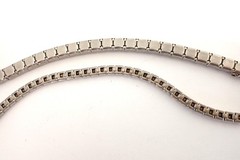 Lot Of 2 Art Deco Vintage Silver Tone Channel Set Bracelets Blue Square Crystals