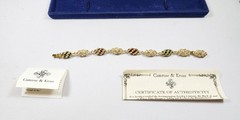 CAMROSE & KROSS JBK Jackie Kennedy Royal Egg Gold Tone/Rhinestone Bracelet w/COA