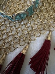 18 Pc Large Lot Vintage Costume Statement Jewelry Burgundy Green Blue Bracelets