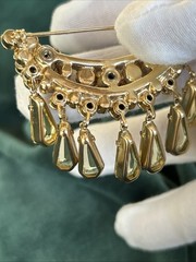 Vtg Juliana D&E 4704 Aurora Borealis Rhinestone Brooch And Clip Earrings Set