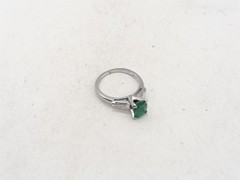 Vintage 1940s $5000 2.30ct Colombian AAA+++ Emerald Diamond Platinum Ring 5g