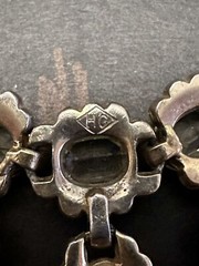 Early Vintage Hattie Carnegie Dramatic Rhinestone Necklace Irradiated HC Mark