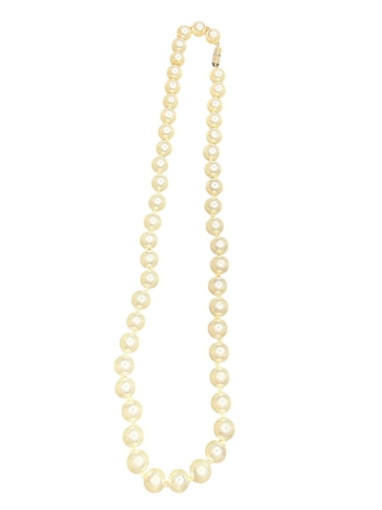 Vtg Faux Pearl Necklace 8.5in Elegant Beaded Retro Classic Jewelry