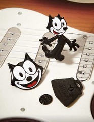 New SET OF 3 FELIX THE CAT Pins MAGIC BAG OF TRIX Brooch BLACK CAT Pin CARTOON
