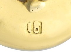 1920’s 0.24 Ct Diamond 18k Yellow Gold and Hardstone Cufflink and Stud Set