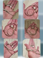 Vintage Herringbone 18″ Chain Necklace 15.4 Grams 14KGP White Gold Plated 3.17mm