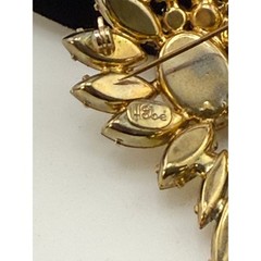 Vintage Signed Hobe Amber and Multi-Colored 1960’s Brooch