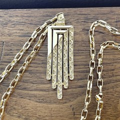 VTG Designer Gold Tone Necklace by Monet 60’s 70’s MCM Fashion Costume Jewelry