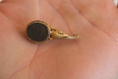 Antique 14k Yellow Gold Victorian Mourning Brooch, 3.17g (1.25″)