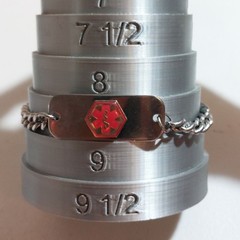 Vintage Diabetic Medical Alert Identity ID Chain Bracelet Silver Tone